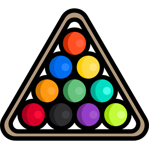 bilard Detailed Straight Lineal color ikona