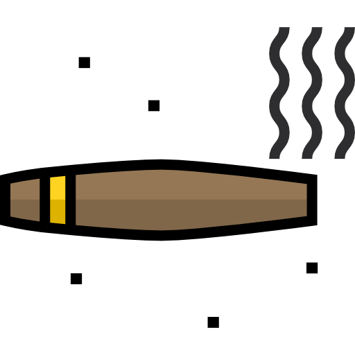 cigarro Detailed Straight Lineal color icono