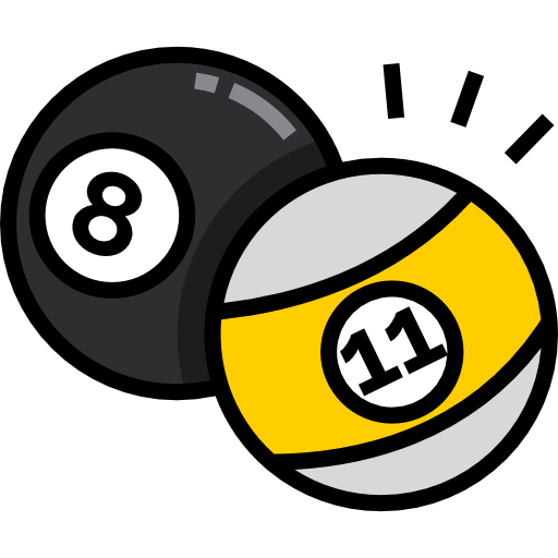 palla da biliardo Detailed Straight Lineal color icona