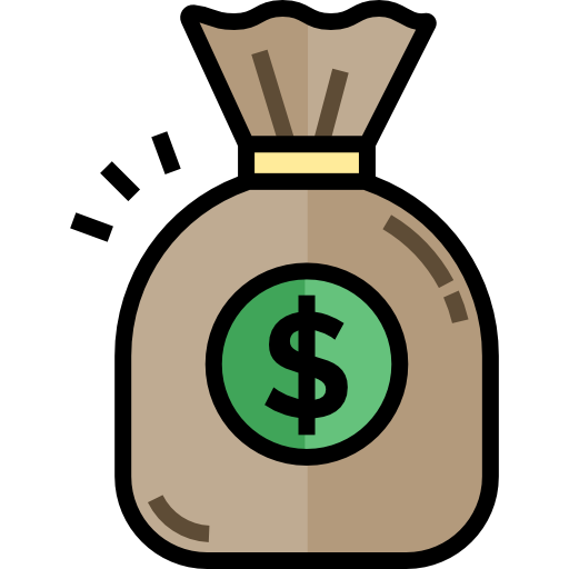 bolsa de dinero Detailed Straight Lineal color icono