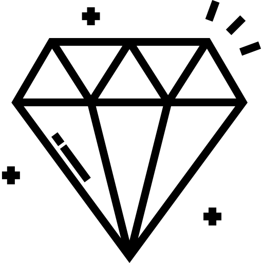 ダイヤモンド Detailed Straight Lineal icon