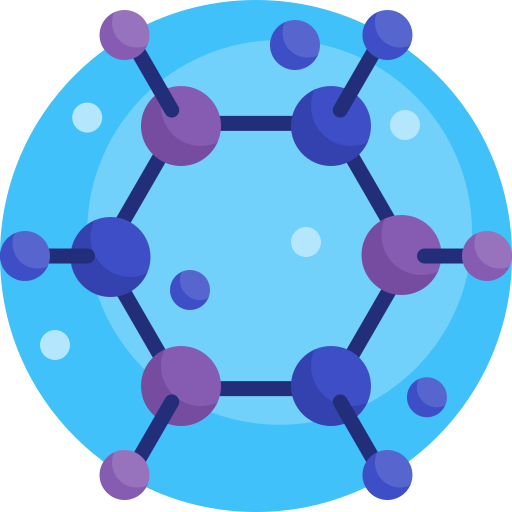 molecuul Detailed Flat Circular Flat icoon
