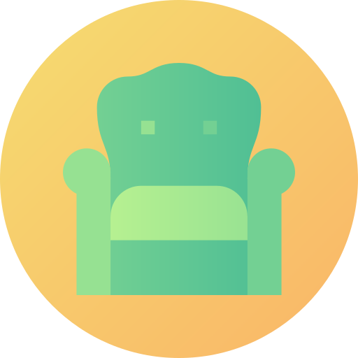 sillón Flat Circular Gradient icono