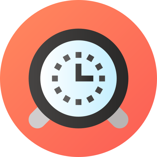 Alarm clock Flat Circular Gradient icon