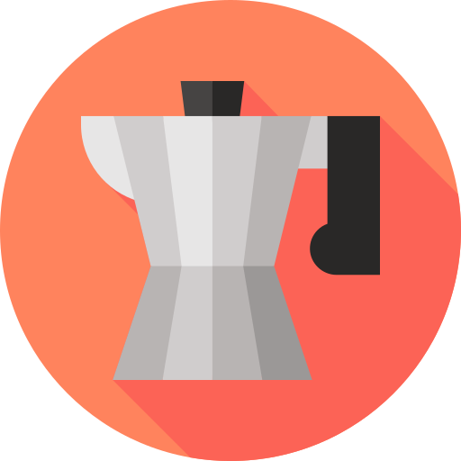 Coffee pot Flat Circular Flat icon