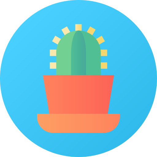 cactus Flat Circular Gradient icono