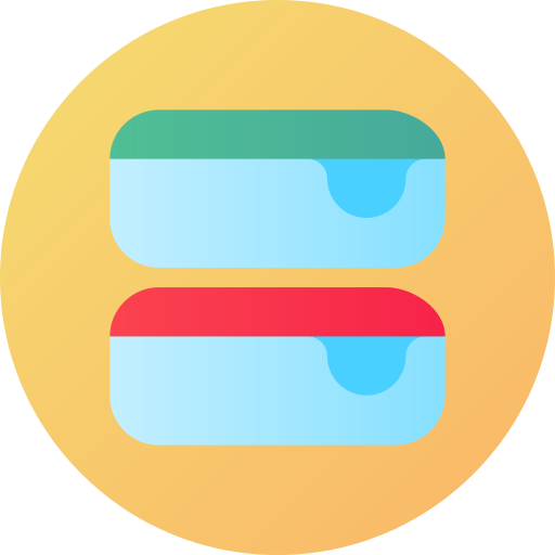 contenedor de comida Flat Circular Gradient icono