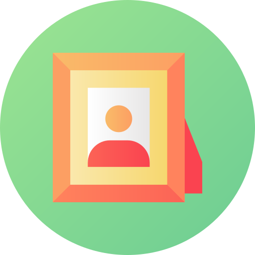 사진 프레임 Flat Circular Gradient icon