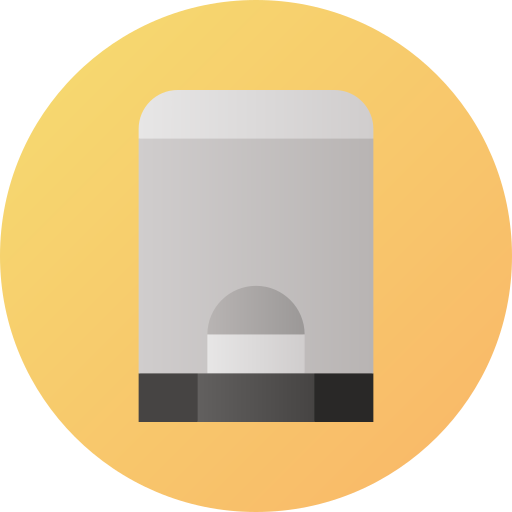 cubo de la basura Flat Circular Gradient icono