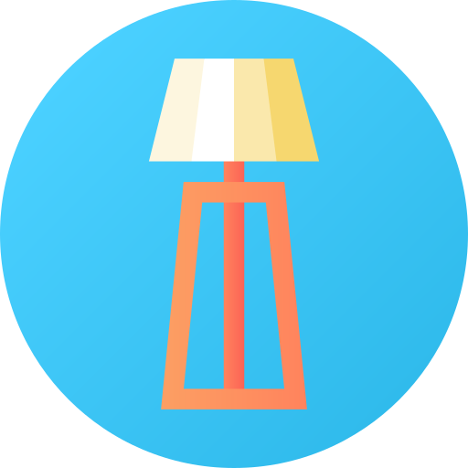 lámpara de piso Flat Circular Gradient icono