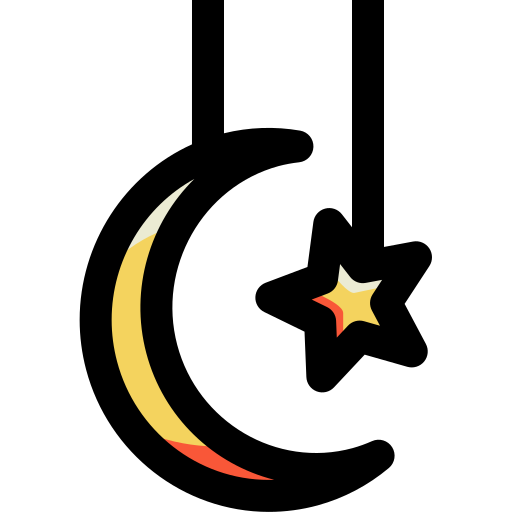 Crescent moon Generic Outline Color icon