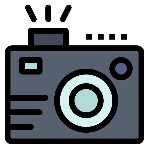 camera Flatart Icons Lineal Color icoon