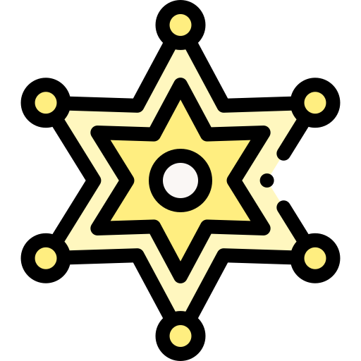 odznaka szeryfa Detailed Rounded Lineal color ikona
