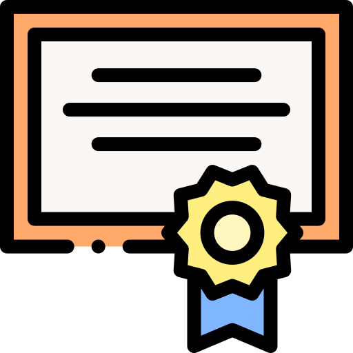 Diploma Detailed Rounded Lineal color icon