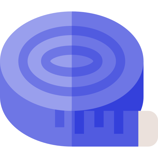 측정 테이프 Basic Straight Flat icon