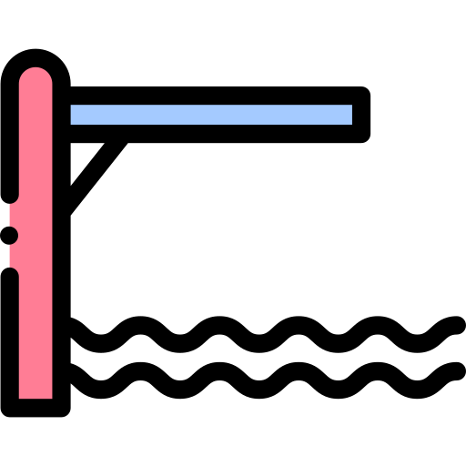 tremplin Detailed Rounded Lineal color Icône