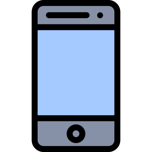 smartfon Detailed Rounded Lineal color ikona