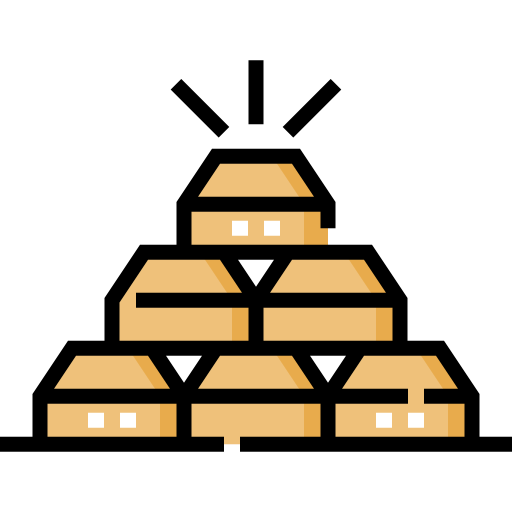 lingote de oro Detailed Straight Lineal color icono