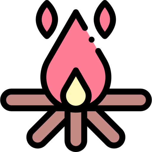 キャンプファイヤー Detailed Rounded Lineal color icon