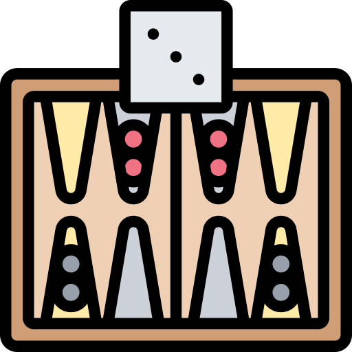 backgammon Meticulous Lineal Color icoon