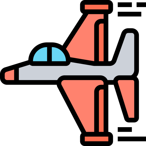 samolot Meticulous Lineal Color ikona