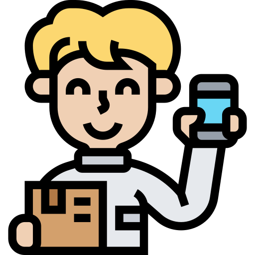 Delivery man Meticulous Lineal Color icon