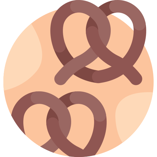 pretzel Detailed Flat Circular Flat icona