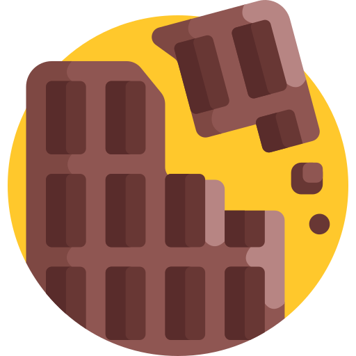 barretta di cioccolato Detailed Flat Circular Flat icona