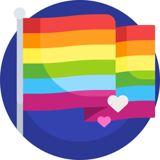 bandiera arcobaleno Detailed Flat Circular Flat icona