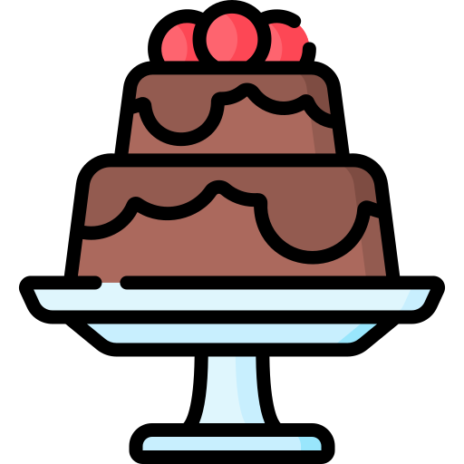 pastel de chocolate Special Lineal color icono