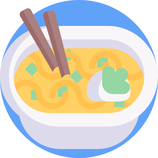 ワンタン麺 Detailed Flat Circular Flat icon