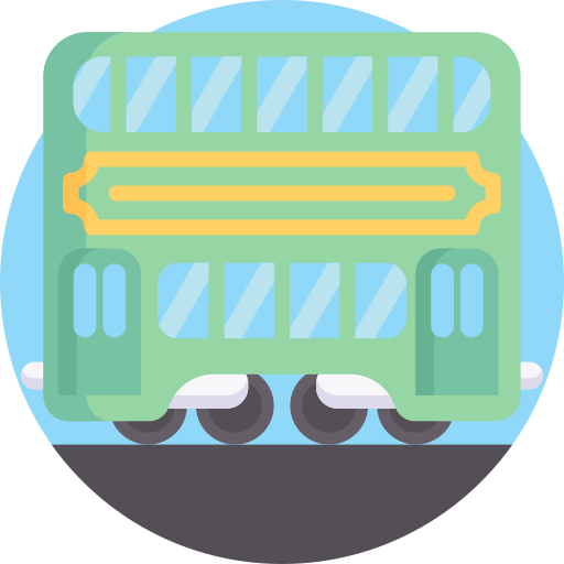 vagón de tranvía Detailed Flat Circular Flat icono
