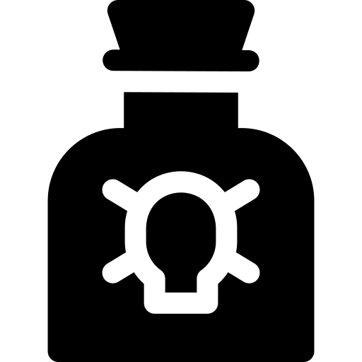 zatruć Basic Rounded Filled ikona