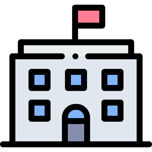 大使館 Detailed Rounded Lineal color icon