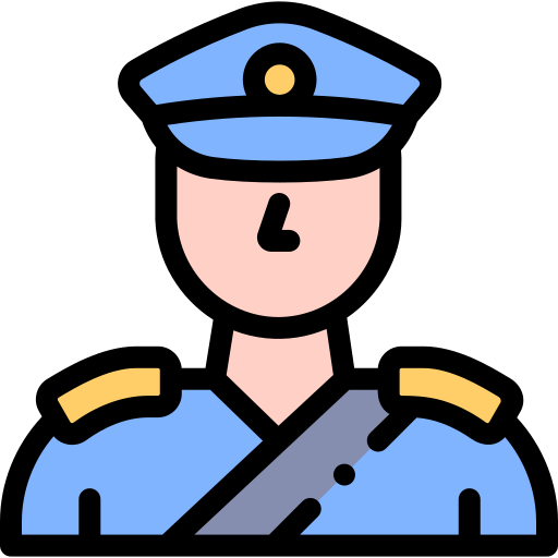Security guard Detailed Rounded Lineal color icon