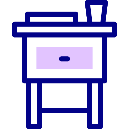 Night stand Detailed Mixed Lineal color icon