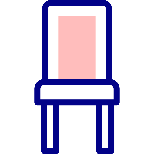 의자 Detailed Mixed Lineal color icon