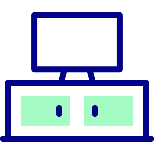 Tv stand Detailed Mixed Lineal color icon