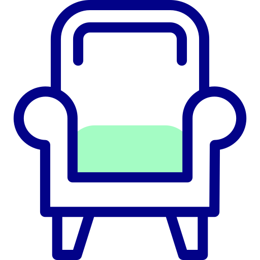sillón Detailed Mixed Lineal color icono