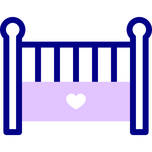 Crib Detailed Mixed Lineal color icon