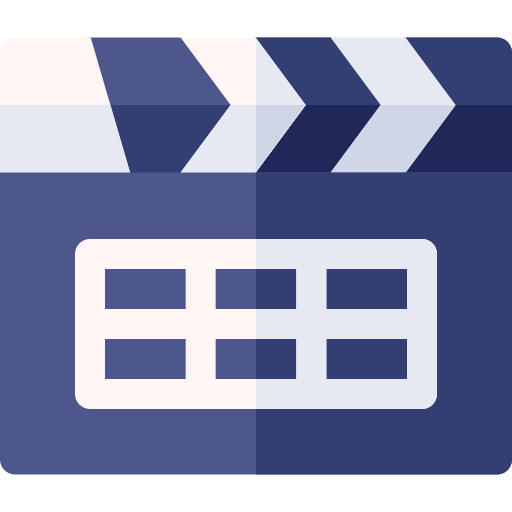 filmklapper Basic Rounded Flat icoon