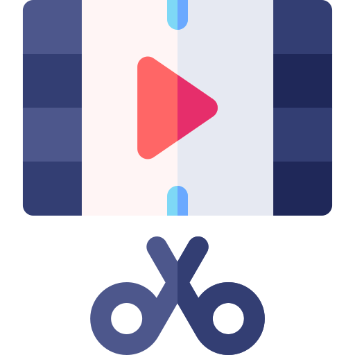 edición de video Basic Rounded Flat icono