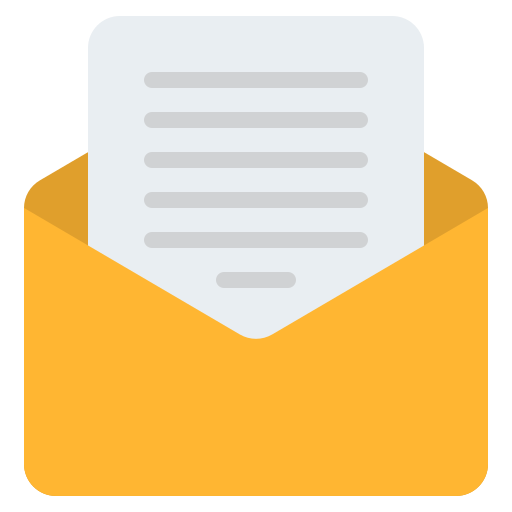 schrijf e-mail Iconixar Flat icoon