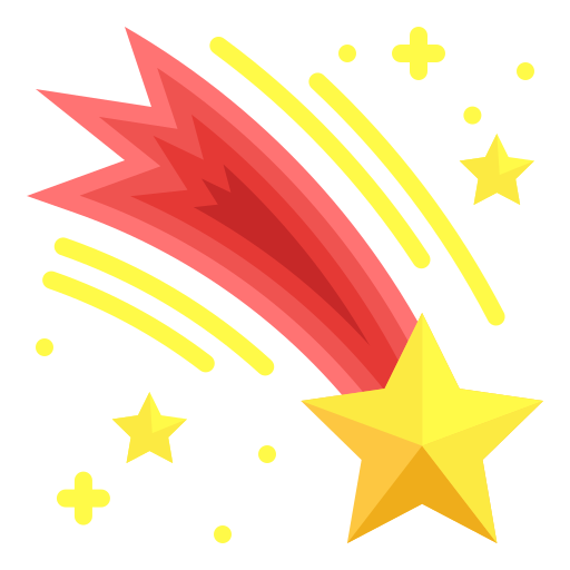 Shooting star Wanicon Flat icon