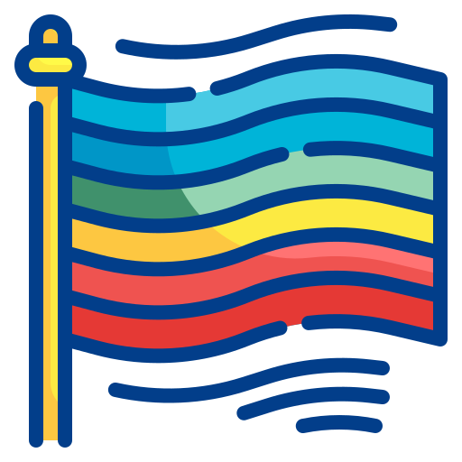 bandera Wanicon Lineal Color icono