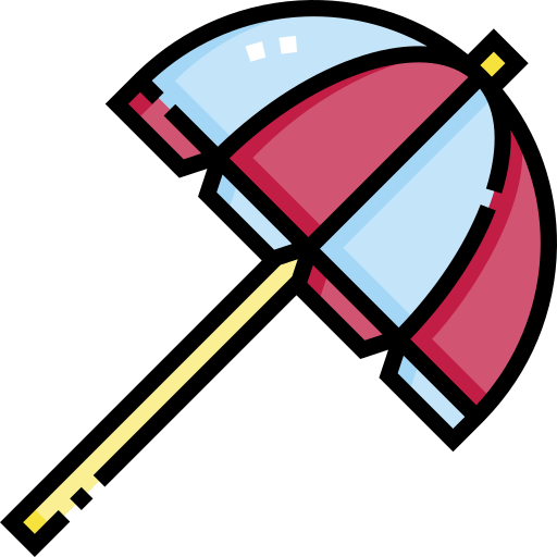 зонт от солнца Detailed Straight Lineal color иконка