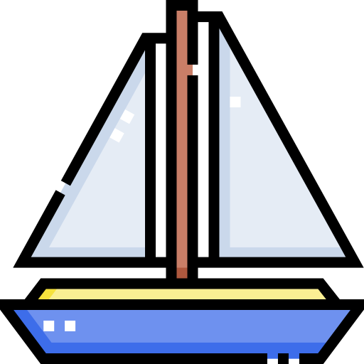 veleiro Detailed Straight Lineal color Ícone