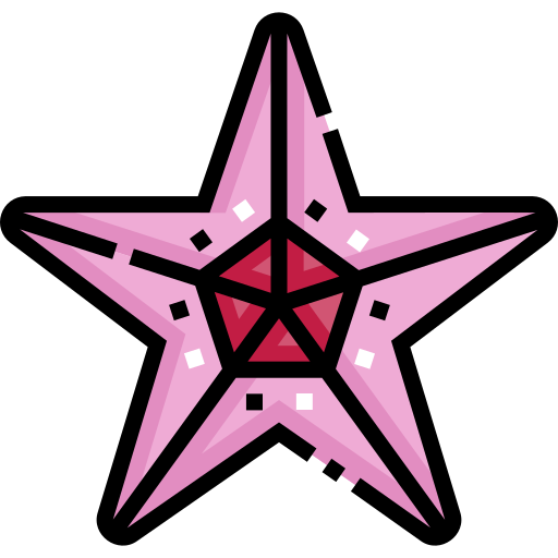 estrella de mar Detailed Straight Lineal color icono
