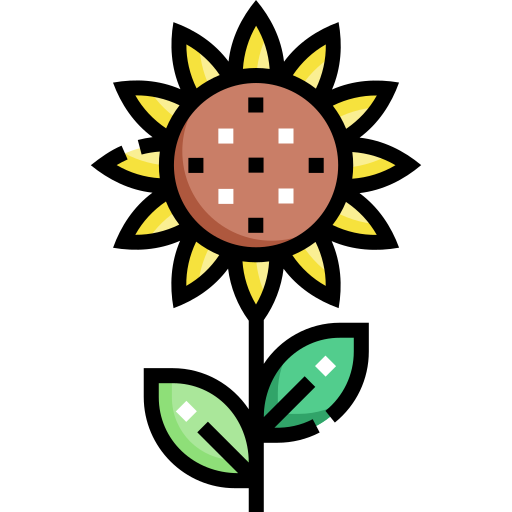 słonecznik Detailed Straight Lineal color ikona
