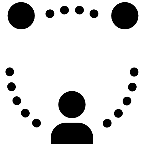 triangle de connexions de personnes  Icône